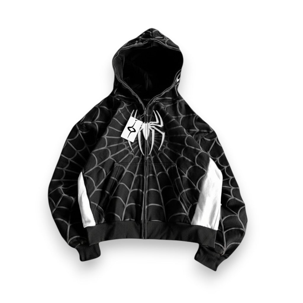 Spider puff printed full zip up