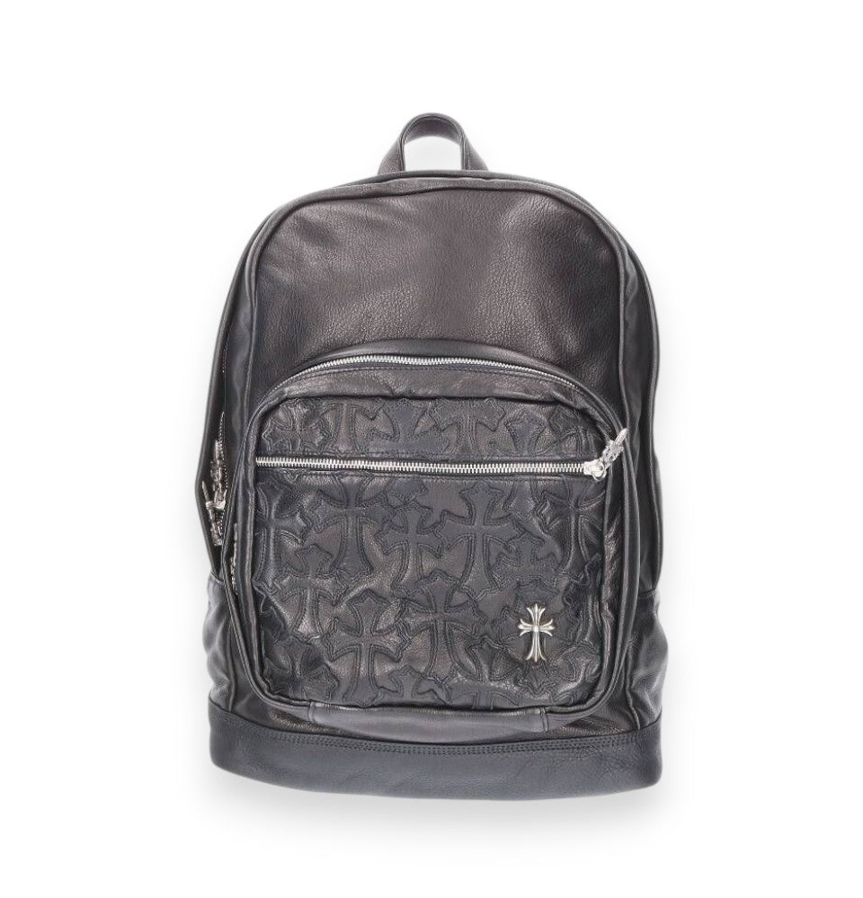 Rare Chrome Cross Leather Backpack
