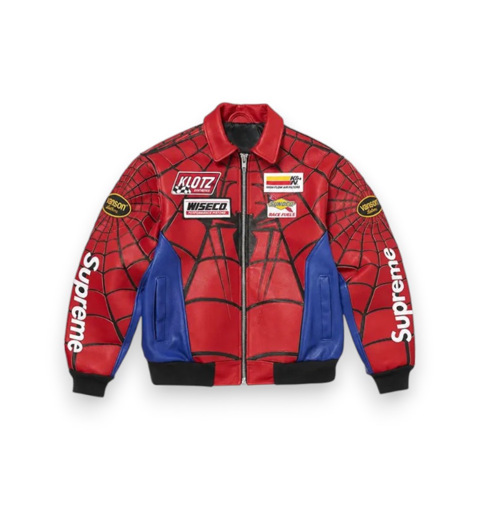 Supreme x Vanson Leathers Spider-Man Jacket
