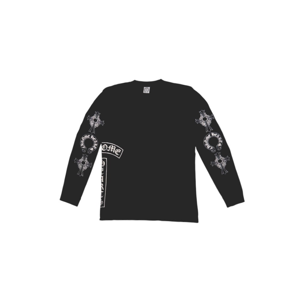 Chrome Hearts Black Multi-Cross Long Sleeve Shirt